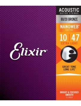 ELIXIR 11002 ACOUSTIC 80/20 BRONZE NANOWEB