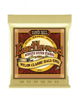 ERNIE BALL 2069 Earthwood 80/20 Bronze Folk Nylon Ball End