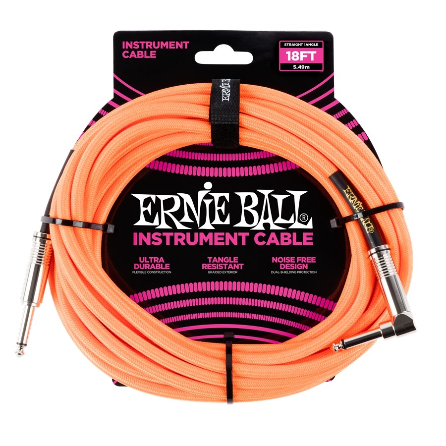 ERNIE BALL 6084 Cavo Braided Neon Orange 5,49 m