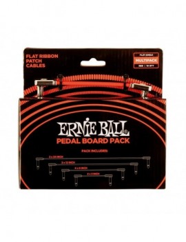 ERNIE BALL 6404 Flat Ribbon Patch Cables Red Multi-pack