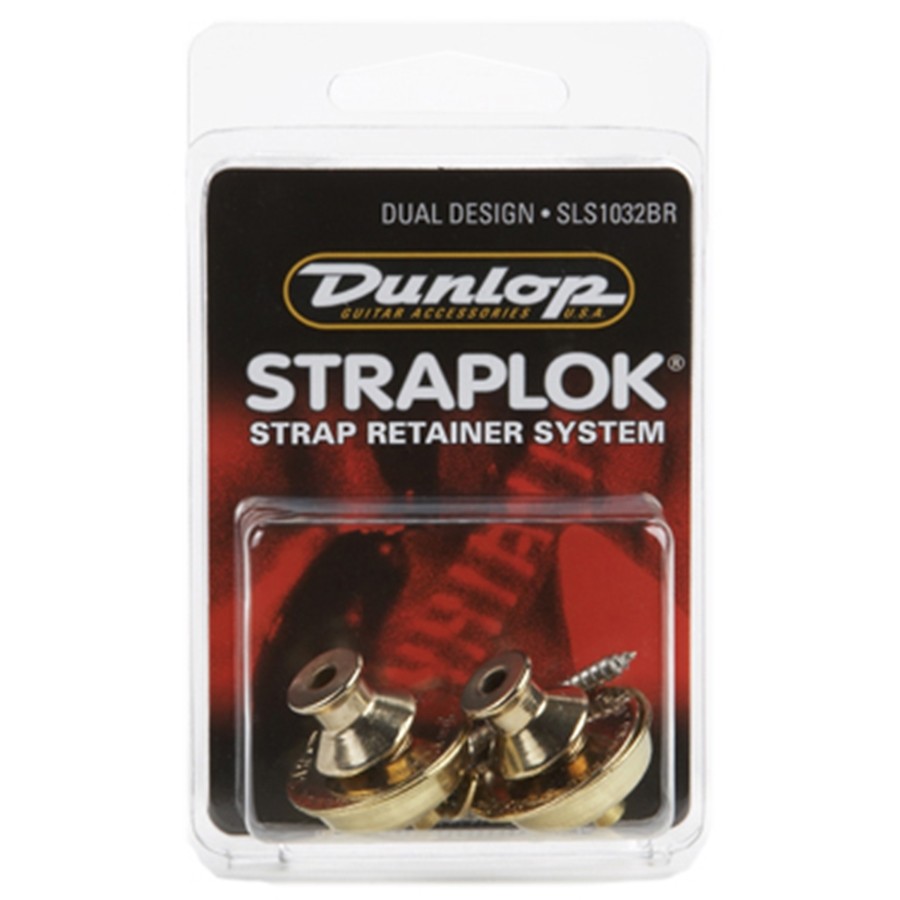 DUNLOP SLS1032BR Straplok Dual Design Strap Retainer System, Brass